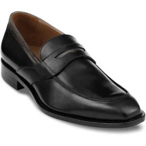 imagePaul Fredrick Mens Milo Penny Loafer BlackGreyBlackGrey