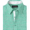 imagePaul Fredrick Mens Classic Fit Linen Gingham Check Casual ShirtGreen