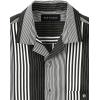 imagePaul Fredrick Mens Classic Fit Linen Stripe Print Casual ShirtBlack  White