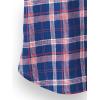 imagePaul Fredrick Mens Slim Fit Linen Plaid Casual ShirtBlueRed