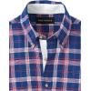 imagePaul Fredrick Mens Slim Fit Linen Plaid Casual ShirtBlueRed