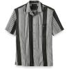 imagePaul Fredrick Mens Classic Fit Linen Stripe Print Casual ShirtBlack  White