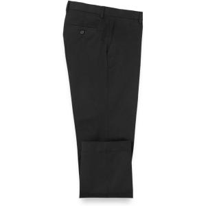 imagePaul Fredrick Mens Cotton Stretch Twill Flat Front PantsBlack