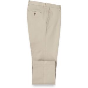 imagePaul Fredrick Mens Cotton Stretch Twill Flat Front PantsKhaki