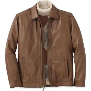 imagePaul Fredrick Mens Leather Bomber Jacket