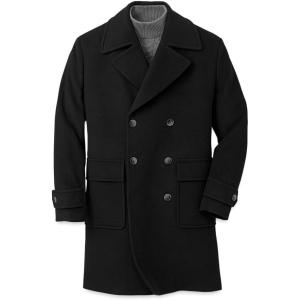 imagePaul Fredrick Mens Wool Double Breasted Topcoat