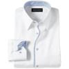 imagePaul Fredrick Mens Tailored Fit NonIron Cotton Solid Dress Shirt