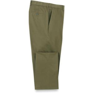 imagePaul Fredrick Mens NonIron Cotton Stretch Twill Flat Front PantOlive