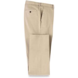 imagePaul Fredrick Mens NonIron Cotton Stretch Twill Flat Front PantTan