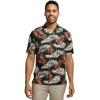 imagePaul Fredrick Mens Classic Fit Linen Blend Tropical Print Casual Shirt
