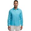 imagePaul Fredrick Mens Classic Fit Linen Solid Casual ShirtAqua