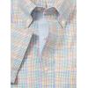 imagePaul Fredrick Mens Classic Fit NonIron Linen Plaid Dress Shirt