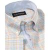 imagePaul Fredrick Mens Classic Fit NonIron Linen Plaid Dress Shirt