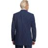 imagePaul Fredrick Mens Cotton Seersucker Double Breasted Peak Lapel Suit Jacket
