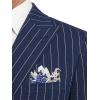 imagePaul Fredrick Mens Cotton Seersucker Double Breasted Peak Lapel Suit Jacket