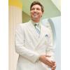 imagePaul Fredrick Mens Linen Blend Double Breasted Peak Lapel Suit Jacket