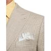 imagePaul Fredrick Mens Linen Blend Plaid Double Breasted Peak Lapel Suit Jacket