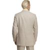 imagePaul Fredrick Mens Linen Blend Plaid Double Breasted Peak Lapel Suit Jacket