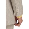 imagePaul Fredrick Mens Linen Blend Plaid Double Breasted Peak Lapel Suit Jacket