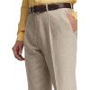 imagePaul Fredrick Mens Linen Blend Plaid Single Pleat Suit Pants