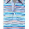 imagePaul Fredrick Mens Performance Blend Three Button Patterned Performance Polo