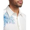 imagePaul Fredrick Mens Slim Fit Linen Blend Botanical Print Casual Shirt