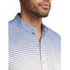 imagePaul Fredrick Mens Slim Fit Linen Blend Horizontal Stripe Casual Shirt