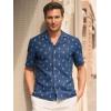 imagePaul Fredrick Mens Slim Fit Linen Blend Novelty Print Casual Shirt