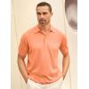 imagePaul Fredrick Mens Supima Cotton Three Button PoloCoral