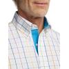 imagePaul Fredrick Mens Tailored Fit Comfort Stretch NonIron Tattersall Dress Shirt
