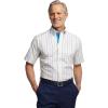 imagePaul Fredrick Mens Tailored Fit Comfort Stretch NonIron Tattersall Dress Shirt