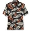 imagePaul Fredrick Mens Classic Fit Linen Blend Tropical Print Casual Shirt