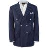 imagePaul Fredrick Mens Cotton Seersucker Double Breasted Peak Lapel Suit Jacket