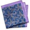 imagePaul Fredrick Mens Paisley Silk Pocket SquareBlue Multi