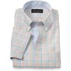 imagePaul Fredrick Mens Tailored Fit NonIron Linen Plaid Dress Shirt