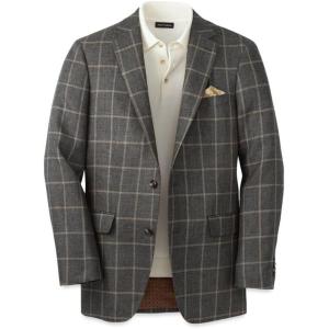 imagePaul Fredrick Mens Linen Windowpane Single Breasted Notch Lapel Sport Coat