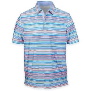 imagePaul Fredrick Mens Performance Blend Three Button Patterned Performance Polo
