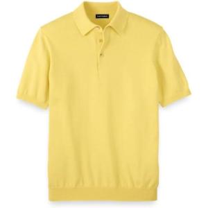 imagePaul Fredrick Mens Supima Cotton Three Button PoloLight Yellow