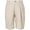 imagePaul Fredrick Mens LinenCotton Pleated ShortsIvory