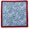 imagePaul Fredrick Mens Paisley Silk Pocket SquareBlueRed