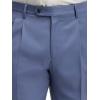 imagePaul Fredrick Mens Wool Gabardine Pleated PantsPostal Blue