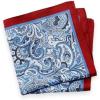imagePaul Fredrick Mens Paisley Silk Pocket SquareBlueRed