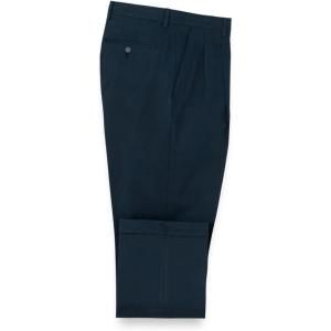 imagePaul Fredrick Mens Cotton Stretch Twill Pleated PantsInk