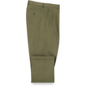 imagePaul Fredrick Mens Cotton Stretch Twill Pleated PantsOlive