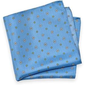 imagePaul Fredrick Mens Floral Silk Pocket SquareLight Blue