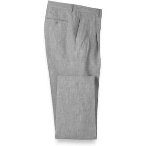 imagePaul Fredrick Mens Linen Chambray Twill PantsGrey