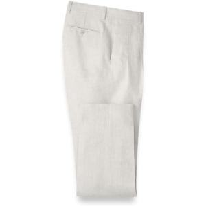 imagePaul Fredrick Mens Linen Chambray Twill PantsIvory