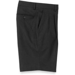 imagePaul Fredrick Mens LinenCotton Pleated ShortsBlack