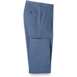 imagePaul Fredrick Mens NonIron Cotton Stretch Twill PantsBlue