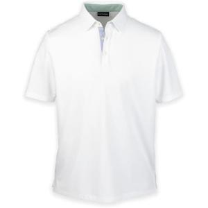 imagePaul Fredrick Mens Cotton Blend Three Button PoloWhite